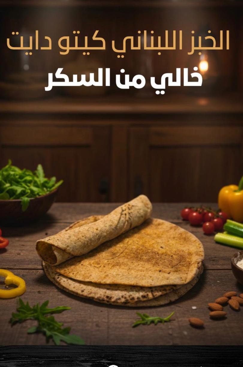 خبز لبناني كيتو دايت